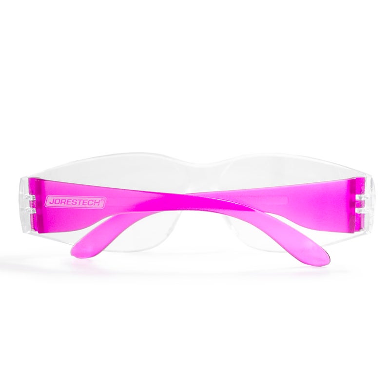 JORESTECH Eyewear Protective Safety Glasses, Polycarbonate Impact Resistant Lens Pack of 12 (Clear, Pink) - Image 5
